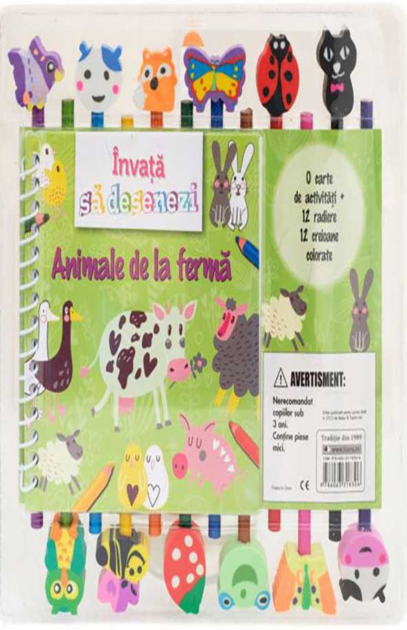 Oath Applicable Paradise Invata sa desenezi animalele de la ferma - O carte de activitati - Editura  Litera